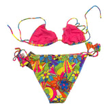 4Giveness Costume Modello Slip Tinta Unita Con Fantasia-Triangolo Multicolor Per Bambina
