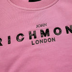 JOHN RICHMOND felpa tinta unita girocollo con stampa Rosa per Neonata RGA24053FEXX ROSA JOHN RICHMOND 