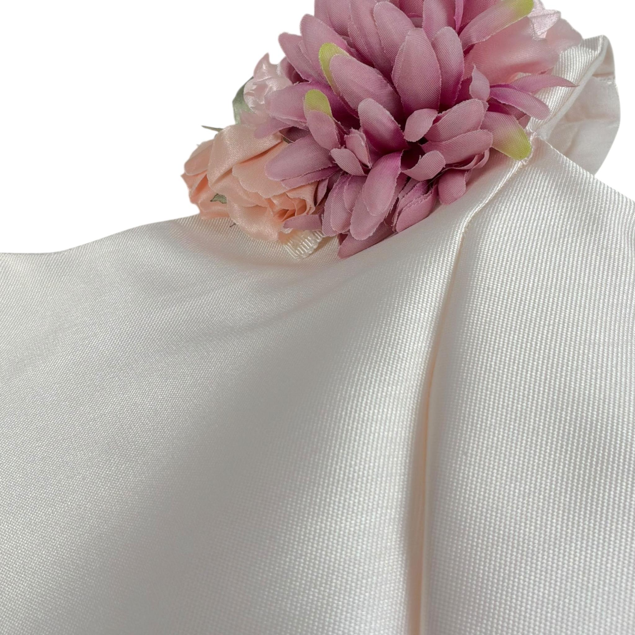 Monnalisa Abito Cerimonia Giromanica Tinta Unita per Bambina 71E900 ROSA MONNALISA 