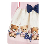 MONNALISA abito bicolore con stampa Bianco/rosa per Neonata 31D910 BIANCO/ROSA MONNALISA 