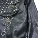 John Richmond Giubbino Ecopelle Tinta Unita con Borchie per Bambina RBP26174GB NERO JOHN RICHMOND 