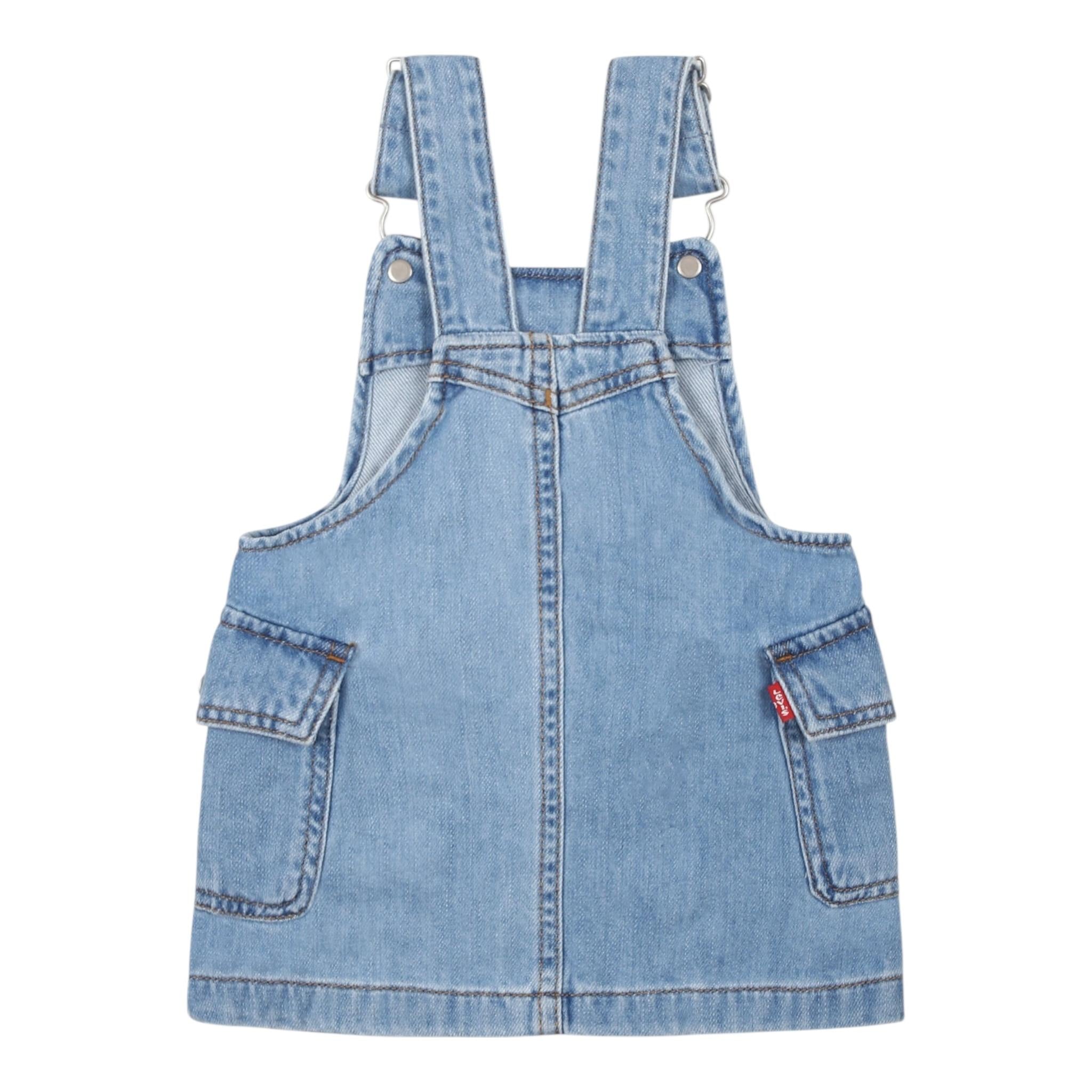 Levi'S Salopette Tinta Unita con Tasconi per Neonata 1EM257 AZZURRO LEVI'S 