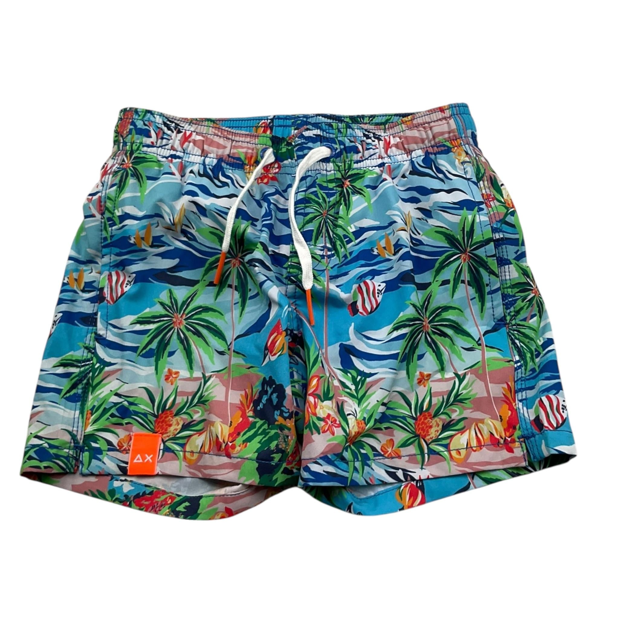 Sun68 Costume Modello Boxer Tinta Unita con Fantasia per Bambino H19317 AZZURRO SUN68 