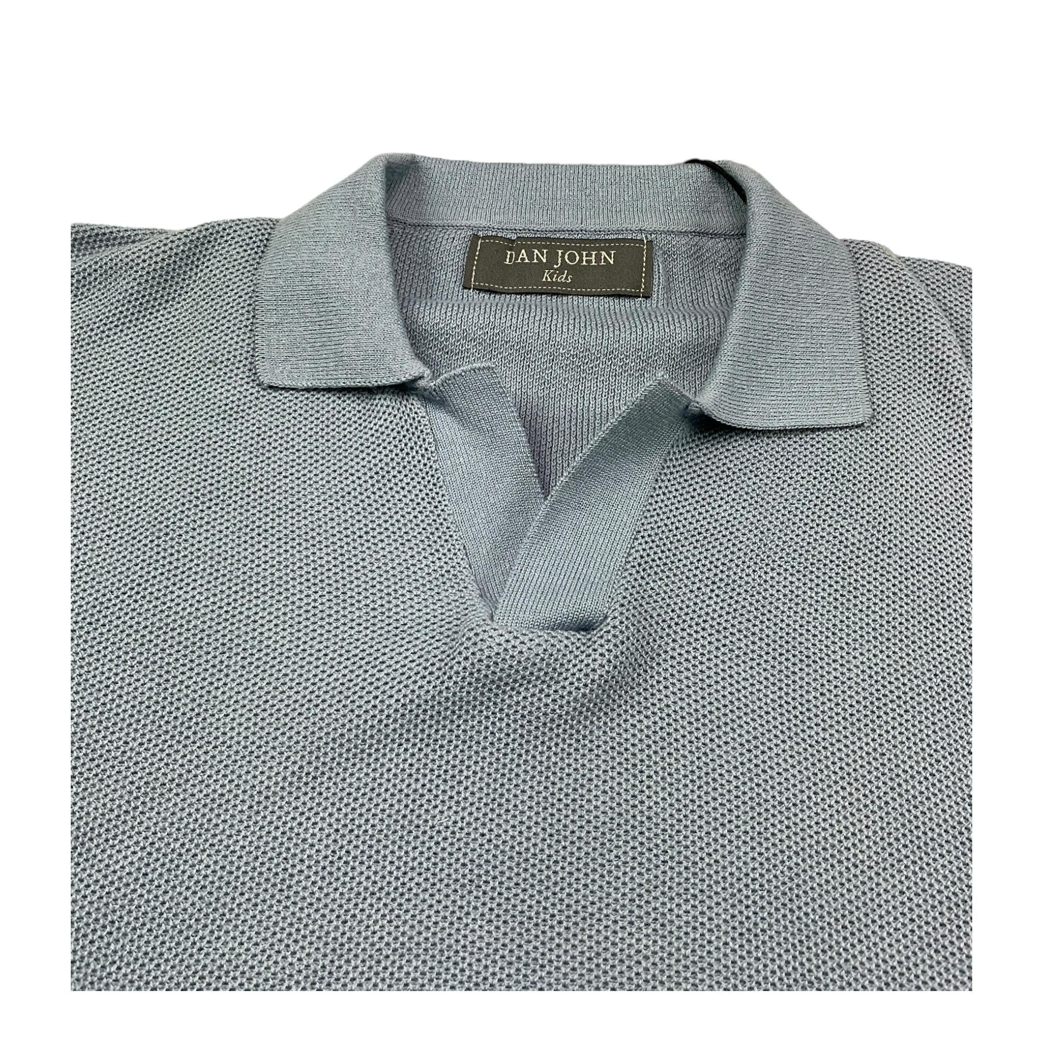 Dan John Polo Mezza Manica Tinta Unita per Bambino MGD5102J AZZURRO DAN JOHN 