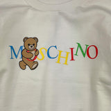 MOSCHINO felpa girocollo tinta unita con stampa Bianco per Bambina HDF06D BIANCO MOSCHINO 