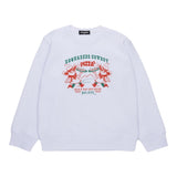 Dsquared2 Felpa Girocollo Tinta Unita con Stampa per Bambino DQ2977 BIANCO DSQUARED2 