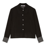 PATRIZIA PEPE camicia con sottona tinta unita con brillantini Nero per Bambina 7C0252 NERO PATRIZIA PEPE 