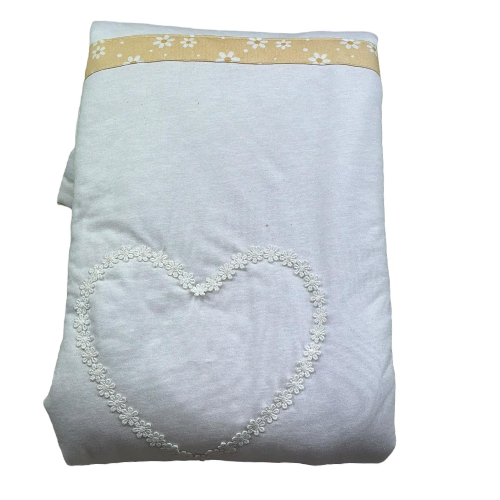 Isabel & Martinez Coperta Tinta Unita con Ricami per Neonata IM25N407 BIANCO ISABEL & MARTINEZ 