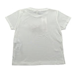 Please T-Shirt Girocollo Tinta Unita con Fiocco per Neonata MB07030G71 BIANCO PLEASE 