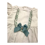 Valentina Bebes Completo 2 Pezzi Camicia-Culotte Bianco/Verde Per Neonata