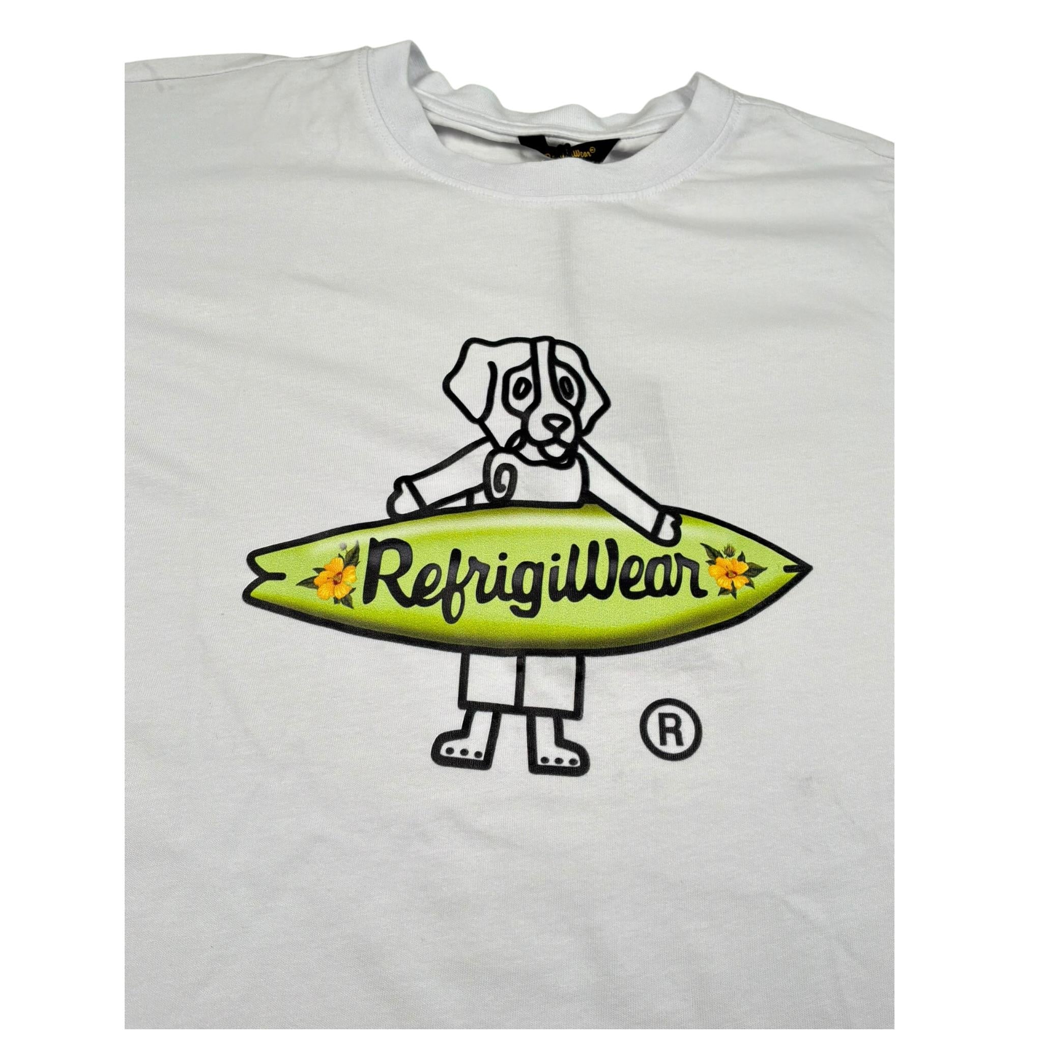 Refrigiwear T-Shirt Girocollo Tinta Unita con Stampa per Bambino RW431 BIANCO REFRIGIWEAR 