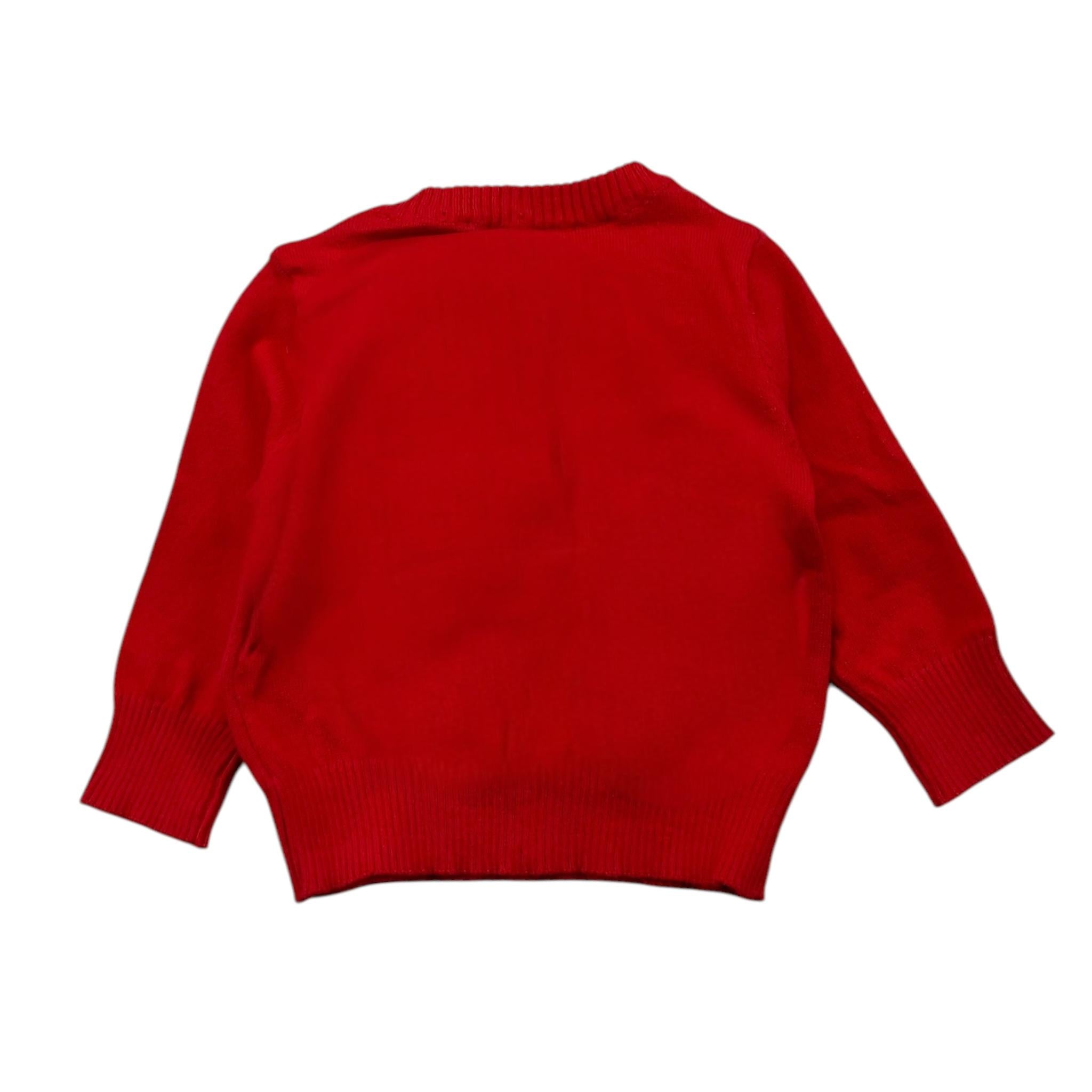 GUESS maglia girocollo tinta unita con stampa Rosso per Neonato N4YR03Z2VV0 ROSSO GUESS 