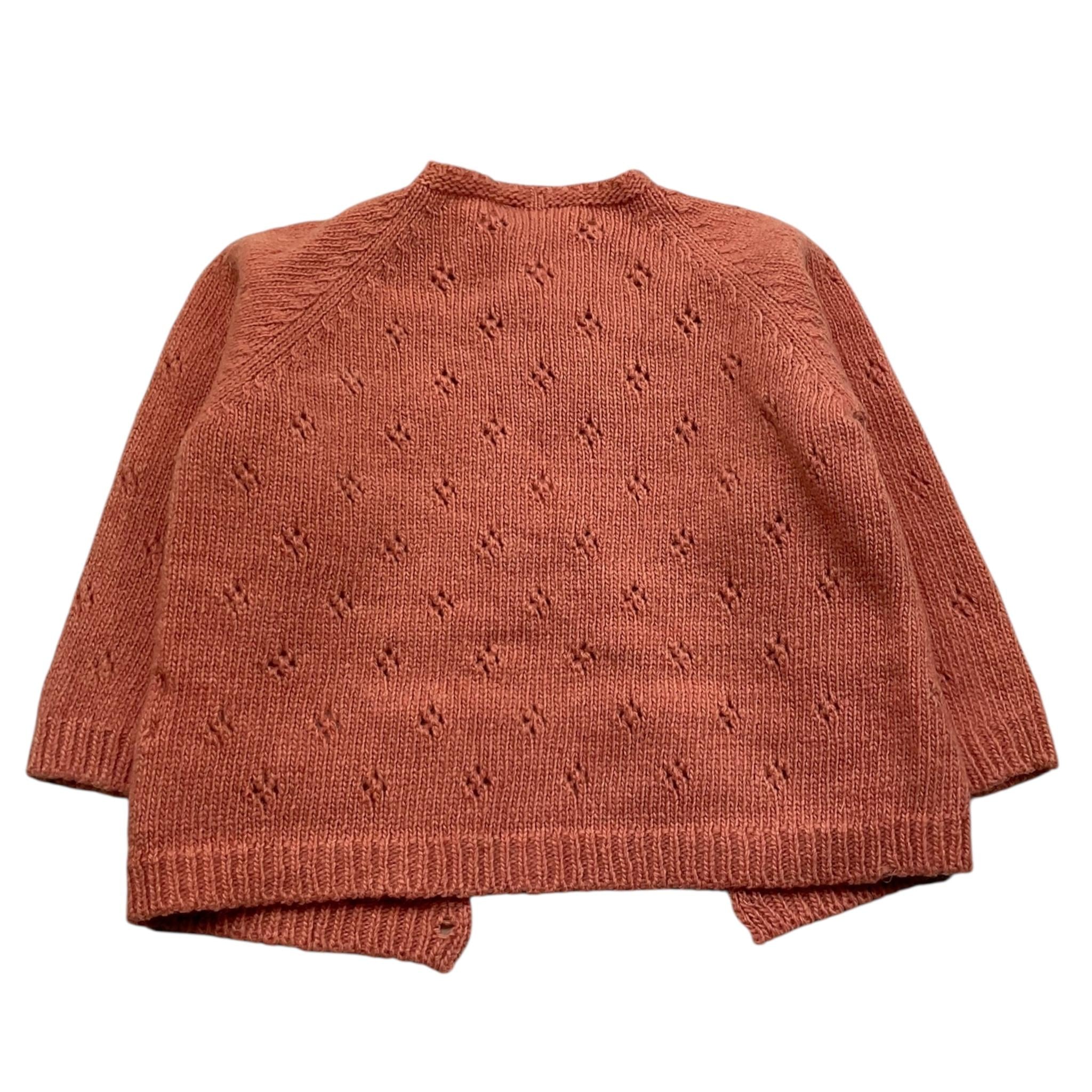 WEDOBLE cardigan tinta unita con trafori Rosa per Neonata I2406308 ROSA WEDOBLE 