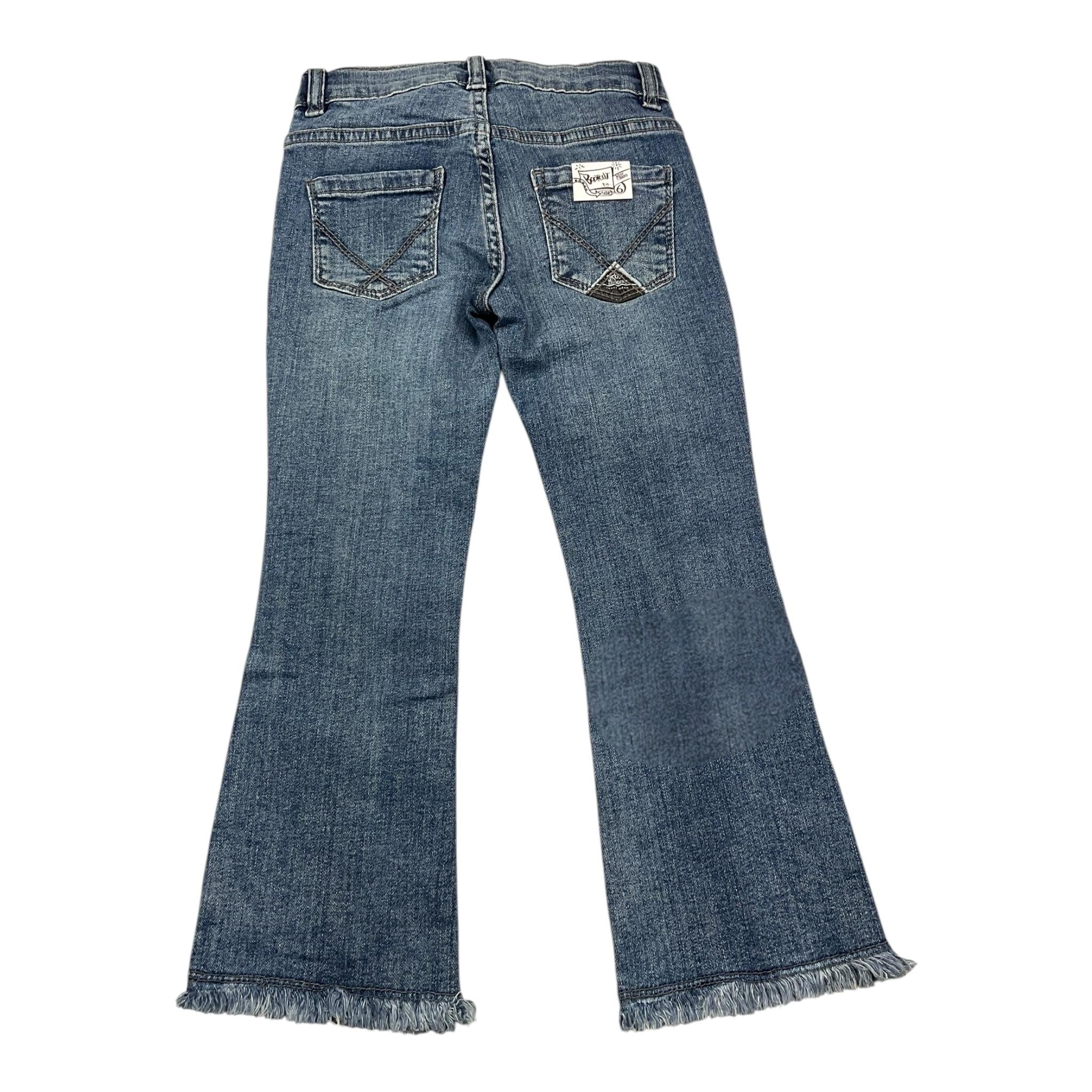 PATRIZIA PEPE jeans tinta unita con girovita regolabile modello zampa Azzurro per Bambina 7P0353 AZZURRO PATRIZIA PEPE 