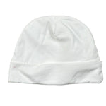 Lalalu' Cappello tinta unita con Ricami Bianco per Neonata CAL12P BIANCO LALALU' 