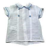 Le Bebe Camicia Mezza Manica Tinta Unita con Bottoni per Neonato LBB5381 BIANCO LE BEBE 