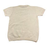 Emanuel Pris T-Shirt In Maglia Mezza Manica Tinta Unita per Bambino ETS3143R PANNA EMANUEL PRIS 