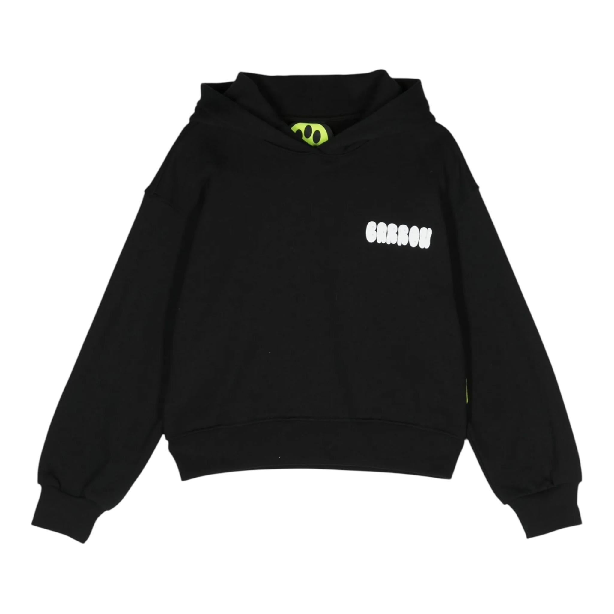 BARROW KIDS felpa chiusa con cappuccio tint unita cn applicazioni Nero per Bambina F3BKJGHS075 NERO BARROW KIDS 