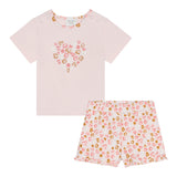 @Madilly Completo 2 Pezzi T-Shirt-Short Rosa Per Neonata
