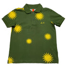 Suns68 Polo Mezza Manica Tinta Unita con Stampa per Bambino CPA35342 VERDE SUNS68 