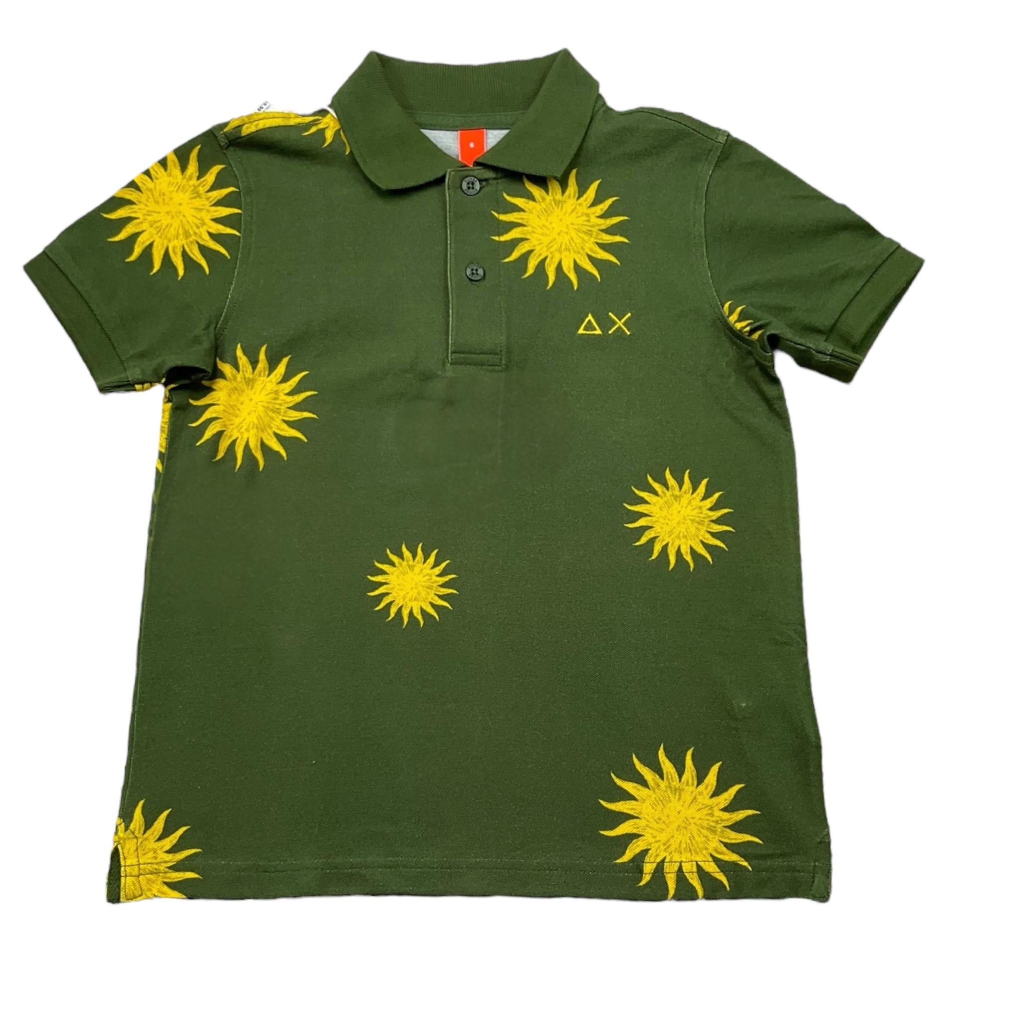 Suns68 Polo Mezza Manica Tinta Unita con Stampa per Bambino CPA35342 VERDE SUNS68 