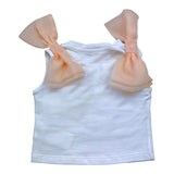 Miss Grant Completo 2 Pezzi Top-Gonna con Tulle per Bambina MG12322 BIANCO MISS GRANT 