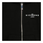 John Richmond Felpa Tinta Unita con Zip E Cappuccio per Bambino RBP25004FE NERO JOHN RICHMOND 