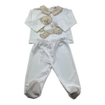 Le Bebe Completo 2 Pezzi Shirt-Ghettina per Neonato LBB5278 BIANCO LE BEBE 