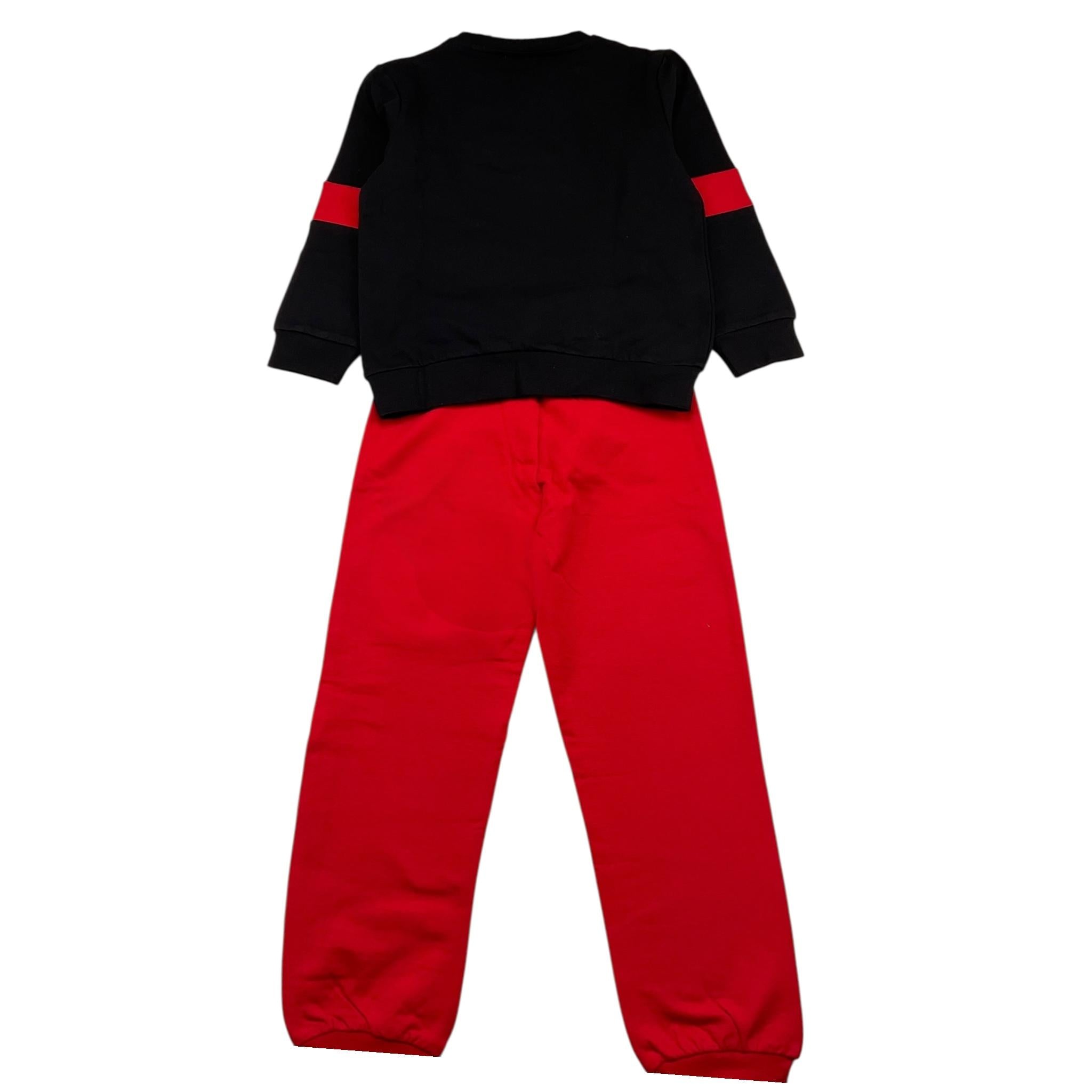 ICEBERG completo 2pz bicolore felpa-pantalone Rosso/nero per Bambino CFICE5304NBJ ROSSO/NERO ICEBERG 