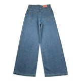 Elisabetta Franchi Jeans Tinta Unita Modello Palazzo per Bambina EFPA275 BLU ELISABETTA FRANCHI 