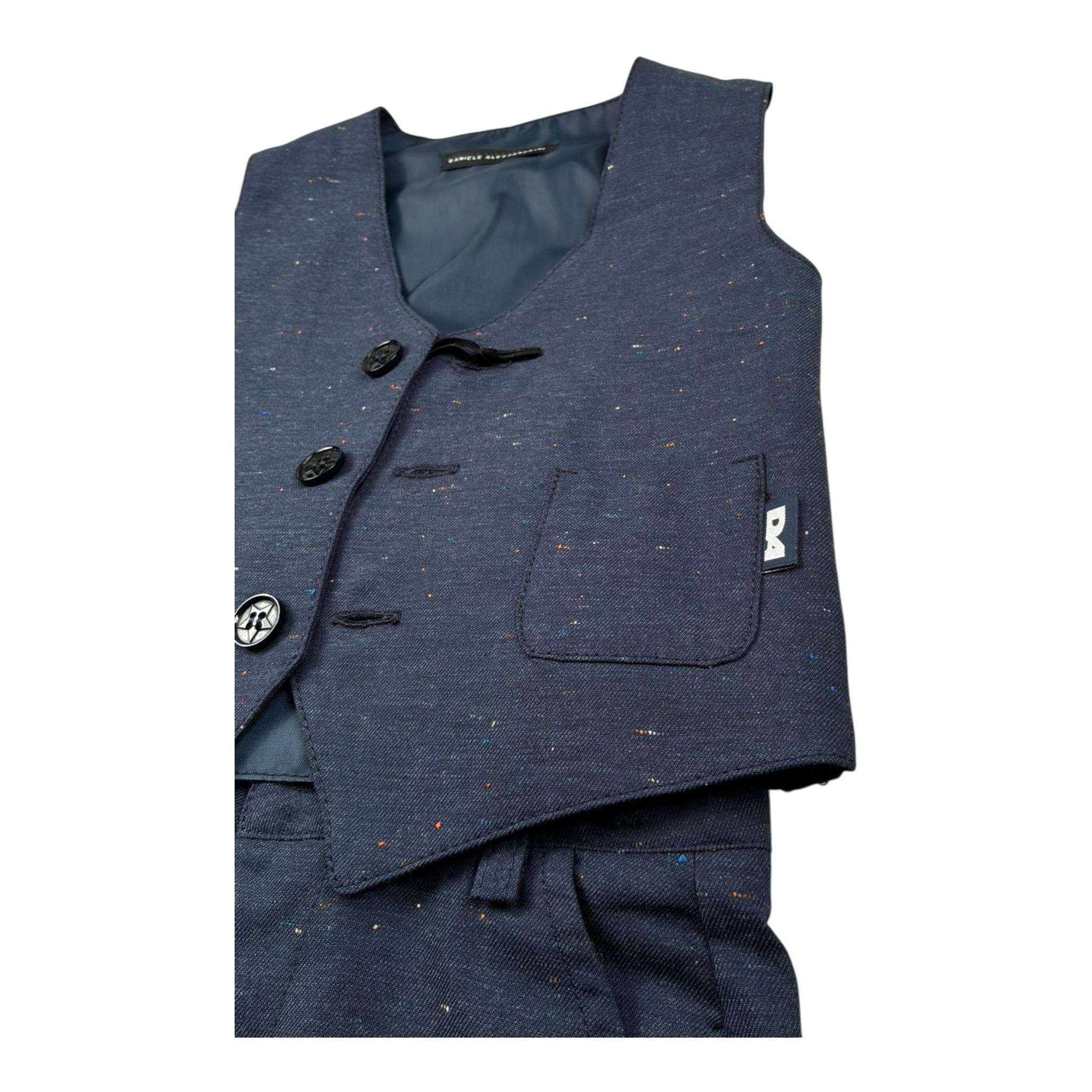 Daniele Alessandrini Completo 2 Pezzi Gilet-Bermuda per Bambino 1296K200163 BLU DANIELE ALESSANDRINI 