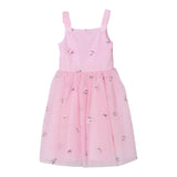 Simonetta Abito Cerimonia Tinta Unita con Paillettes per Bambina SU1B82 ROSA SIMONETTA 