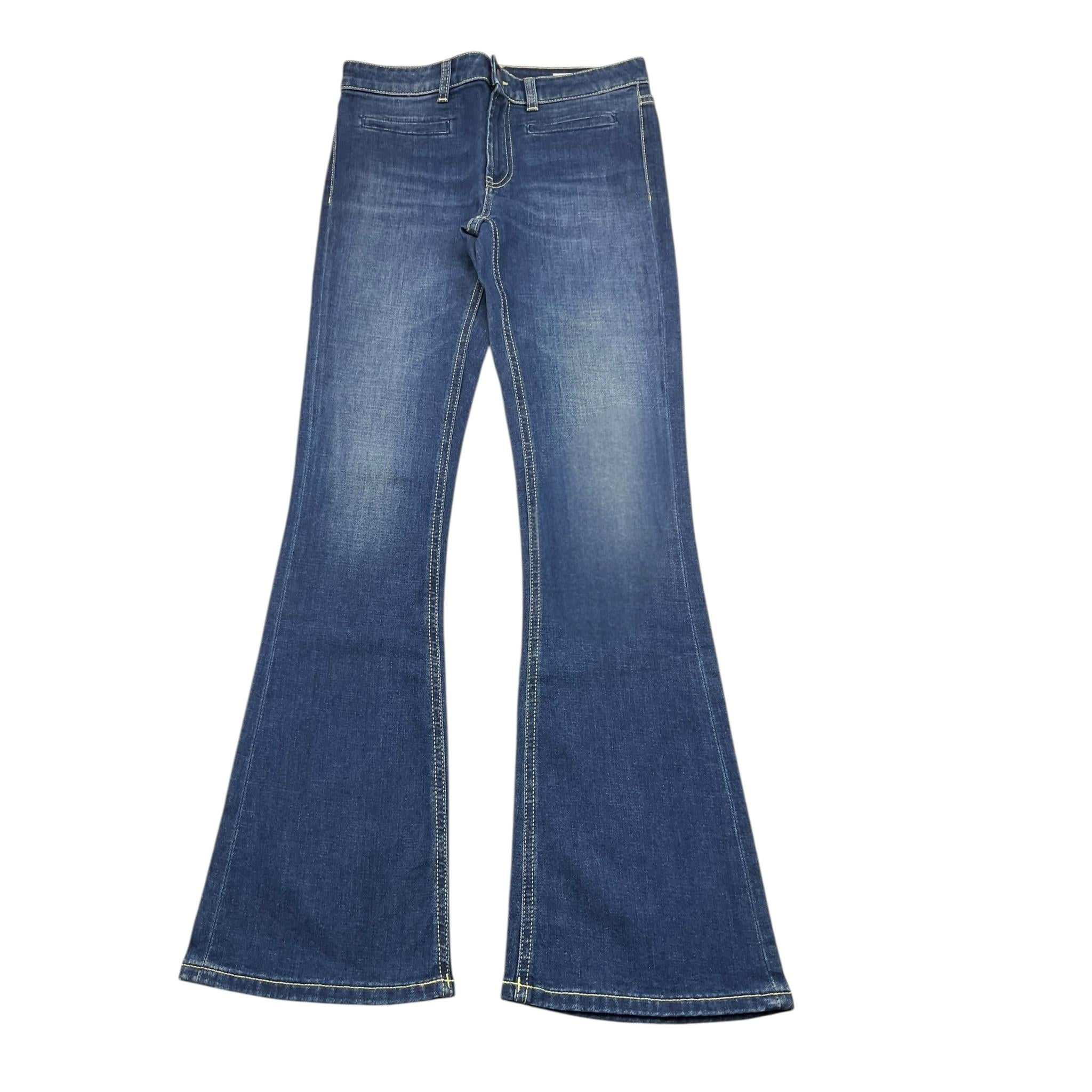 Dondup Jeans Tinta Unita Modello A Zampa per Bambina DFPA234C BLU DONDUP 