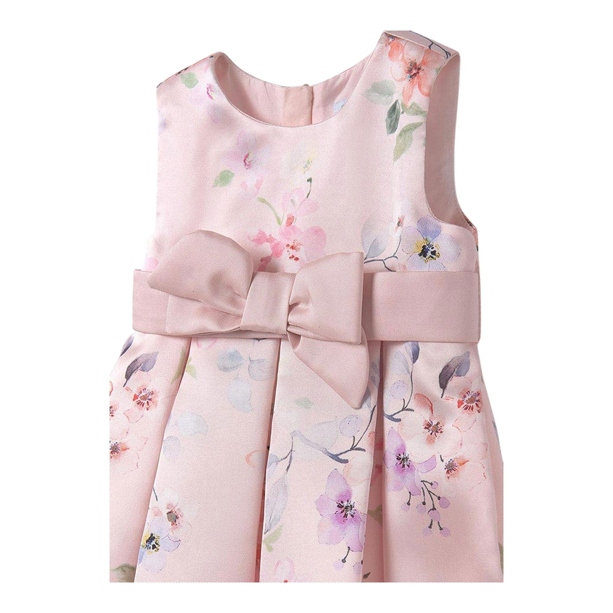 Abel & Lula Abito Cerimonia Tinta Unita con Stampa per Neonata 50099 ROSA ABEL & LULA 