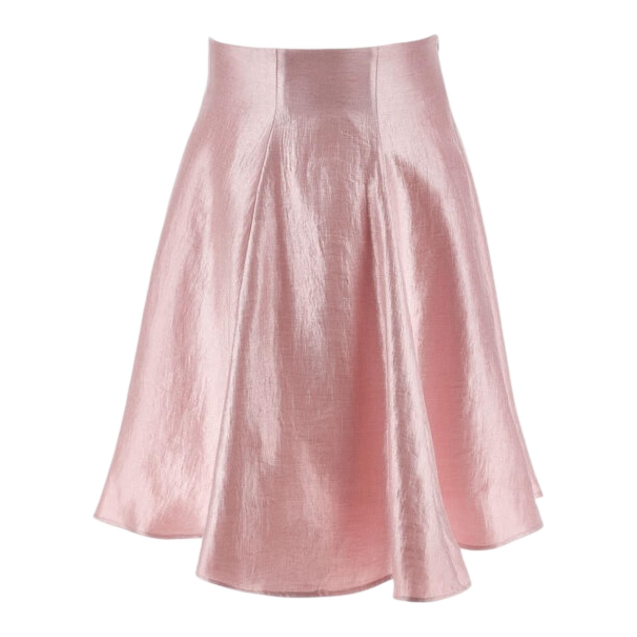 Monnalisa Gonna Tinta Unita con Elastico In Vita per Bambina 71E702 ROSA MONNALISA 