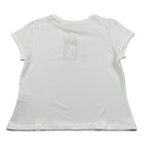 Manila Grace T-Shirt Girocollo Tinta Unita con Stampa per Bambina MG2642 BIANCO MANILA GRACE 