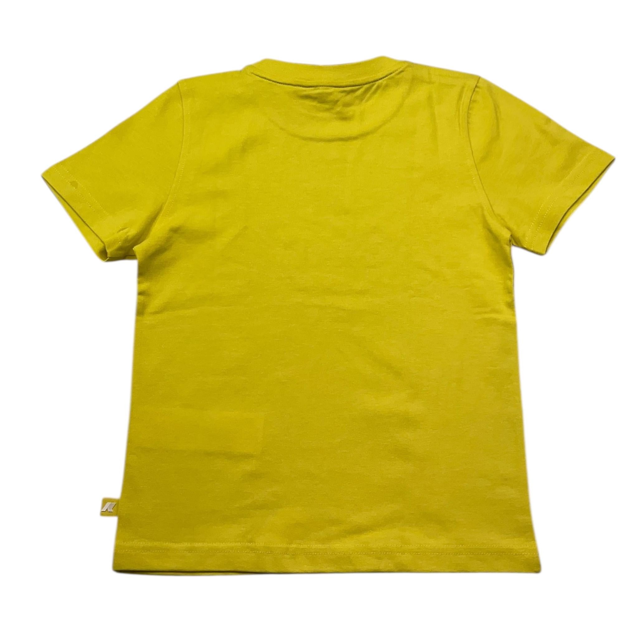 K-Way T-Shirt Girocollo Tinta Unita con Logo per Neonato K5136XW GIALLO K-WAY 