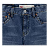 Levi'S Bermuda In Denim Tinta Unita con Girovita Regolabile per Bambino 9EM374 BLU LEVI'S 