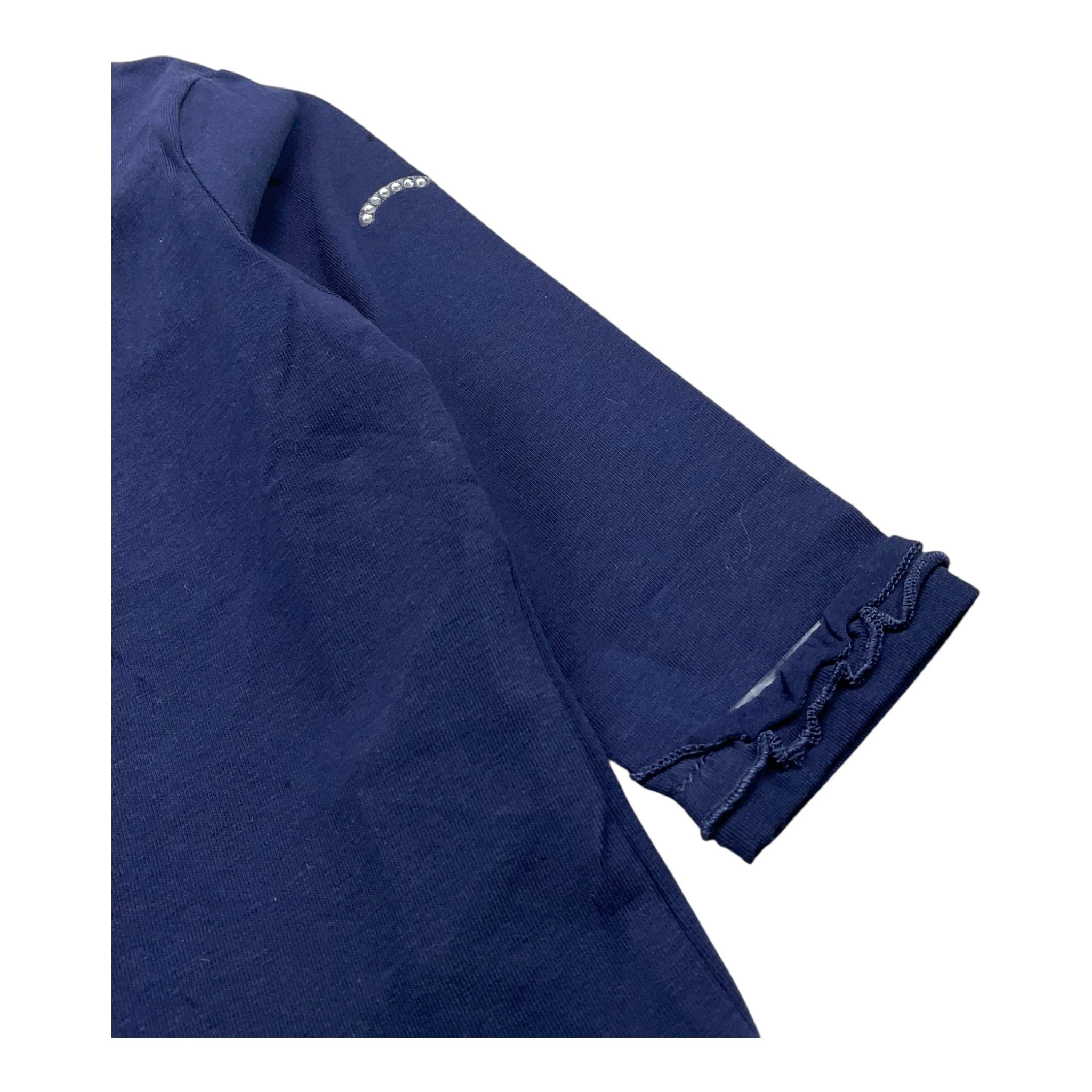 SARABANDA shirt mezzo collo tinta unita  Blu per Bambina 05208 BLU SARABANDA 