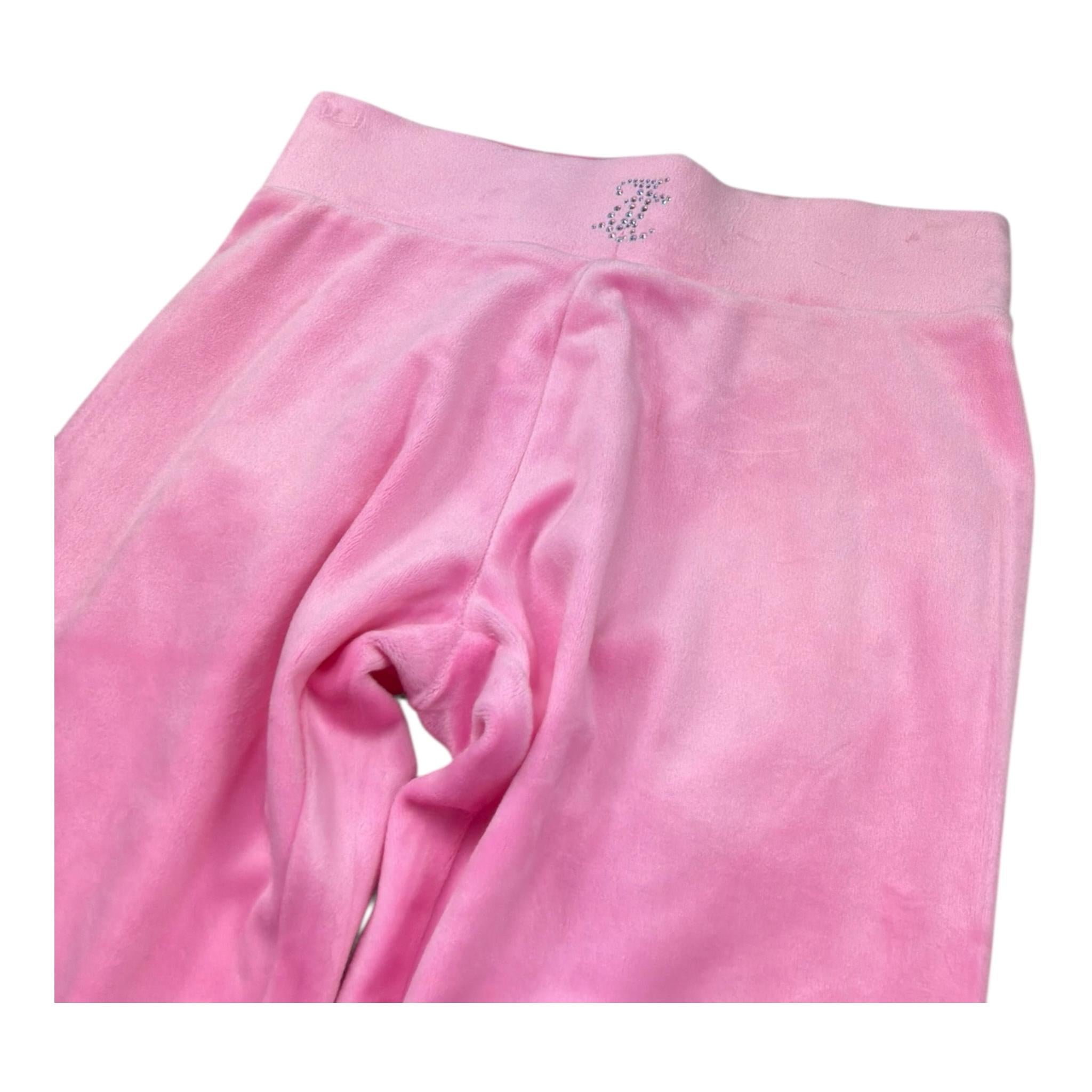 Juicy Couture Leggins Tinta Unita In Velluto per Bambina JBX64967 ROSA JUICY COUTURE 