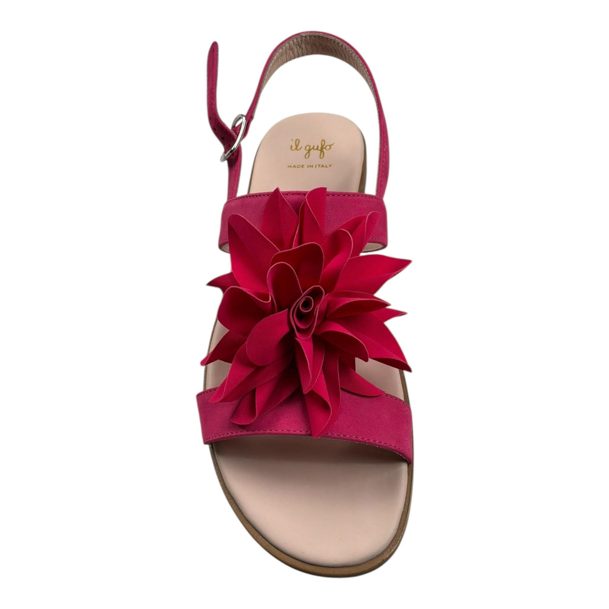 Il Gufo Sandalo Tinta Unita con Applicazioni per Bambina G625 FUXIA IL GUFO 