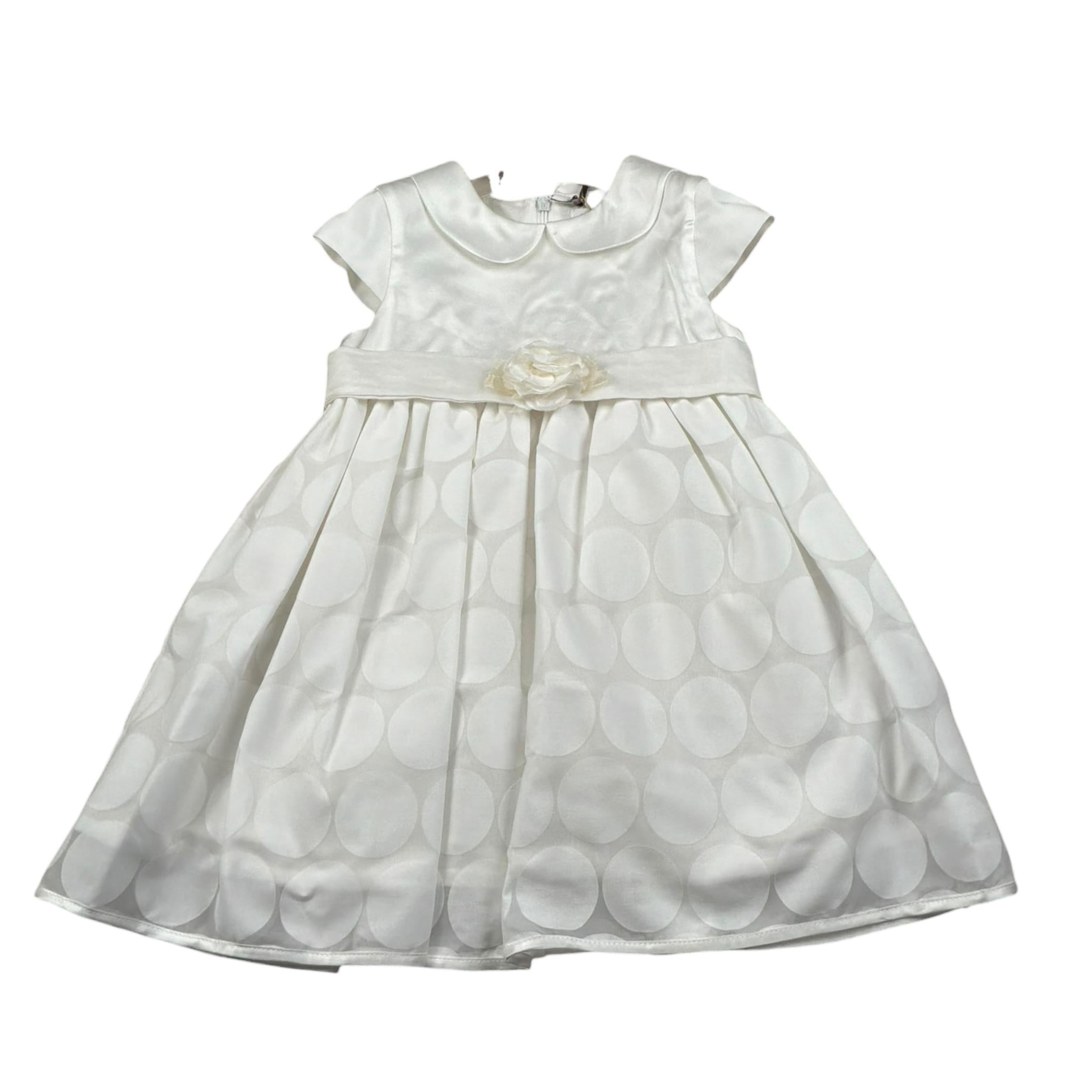 Chicchi Volanti Abito Mezza Manica Tinta Unita per Bambina CTW06 BIANCO CHICCHI VOLANTI 