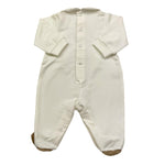 BARCELLINO tutina tinta unita con stampa Bianco per Neonata 115701 BIANCO BARCELLINO 