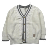 Eleventy Cardigan Tinta Unita con Pofili In Contrasto per Bambino EW9P50X BIANCO ELEVENTY 