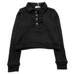 FUN & FUN maglia tinta unita con colletto Nero per Bambina FCJSW15805 NERO FUN & FUN 