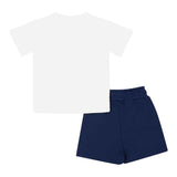 Iceberg Completo 2 Pezzi T-Shirt-Bermuda Bianco/Blu per Neonato CMBICE5107BNXX BIANCO/BLU ICEBERG 