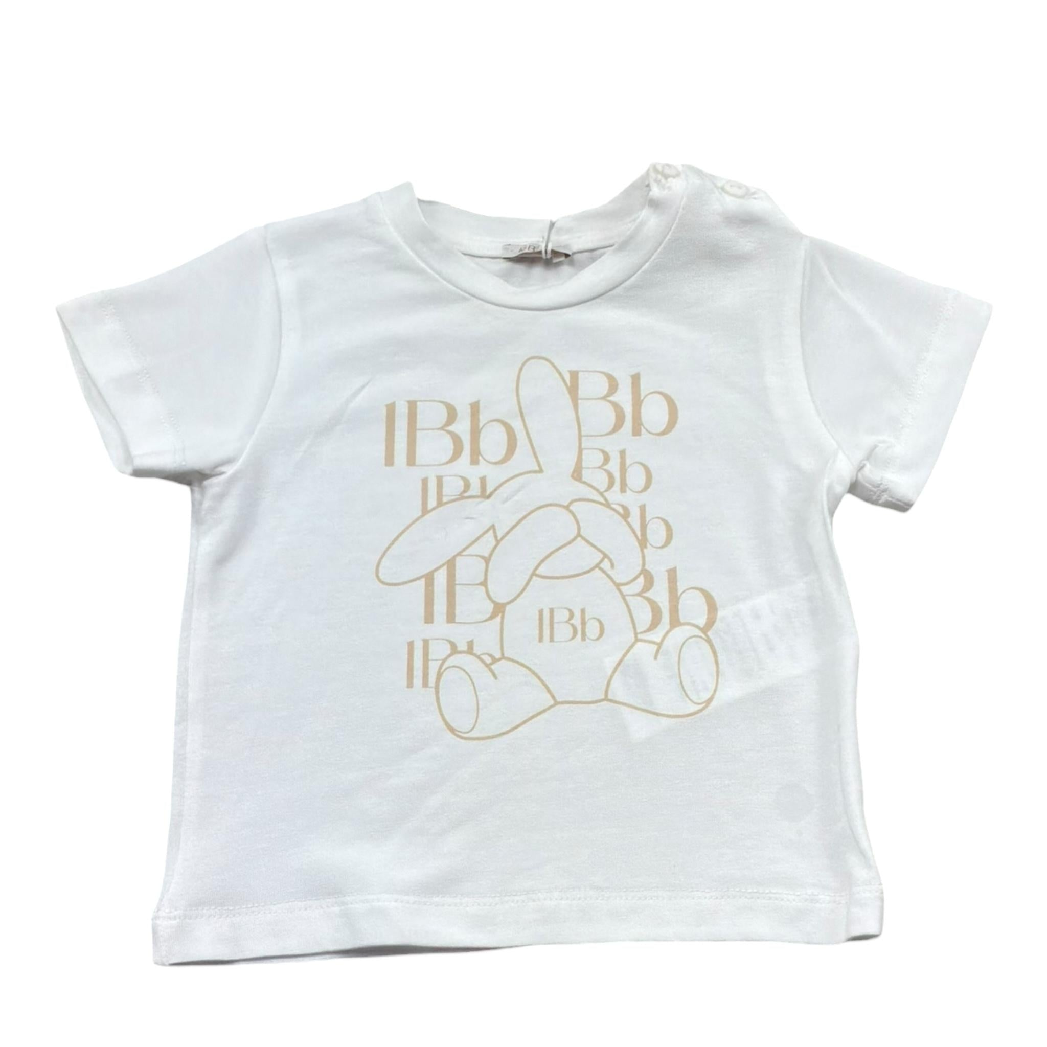 Le Bebe' T-Shirt Girocollo Tinta Unita con Stampa per Neonato LBB5418 BIANCO LE BEBE' 