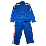 Cesare Paciotti Completo 2 Pezzi Felpa Con Zip-Pantalone In Tuta Blu Per Bambino