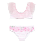 Monnalisa Costume 2 Pezzi Fascia-Slip Tinta Unita con Stampa per Neonata 39E041 ROSA MONNALISA 