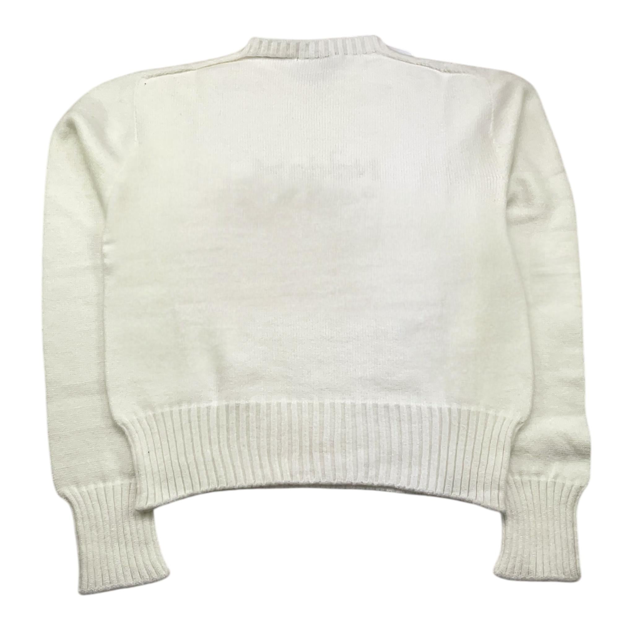 NAIDA maglia gircollo tinta unita con stampa logo Panna per Bambina NAMA312 PANNA NAIDA 